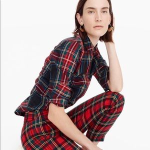 J Crew tartan pants. Size 8